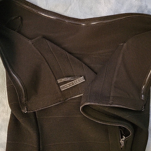 NEW WOMENS GUESS BLACK CATHERINE BANDAGE BODYCON SEQUIN COCKTAIL DRESS PARTY M - Picture 4 of 6